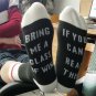 Custom Letters Socks If You Can Read This Bring Me Wine Coffee Autumn Spring Winter Cotton Socks Wom