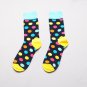 Fashion Socks Men Cotton Crew Polka Dot Print Skate Dress Brand Happy Harajuku Novelty Calcetine Sox