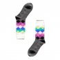Men Winter Socks New Arrive Men\'s Middle Socks Rainbow Faded Diamond Socks Warm Diamond Printing Ca