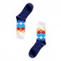 Men Winter Socks New Arrive Men\'s Middle Socks Rainbow Faded Diamond Socks Warm Diamond Printing Ca