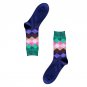 Men Winter Socks New Arrive Men\'s Middle Socks Rainbow Faded Diamond Socks Warm Diamond Printing Ca
