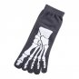 4 Colors Punk Rock Men\'s 3D Print Terror Skeleton Toe Socks Hip Hop Scary Skull Five Finger Odd Sox