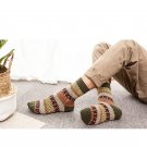 1 Pair Fashion Sock for Men Retro Geometric Print Art Socks Winter Autumn Warm Short Sock Mens Busin
