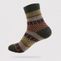 1 Pair Fashion Sock for Men Retro Geometric Print Art Socks Winter Autumn Warm Short Sock Mens Busin