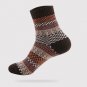 1 Pair Fashion Sock for Men Retro Geometric Print Art Socks Winter Autumn Warm Short Sock Mens Busin