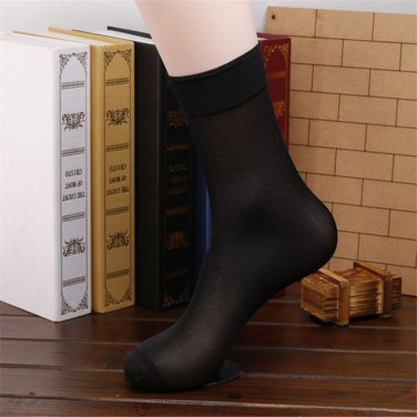 2017 Men Socks 10 Pairs/Lot High Quality Brand Men Business Casual Black Silk Socks Spring Summer Ma