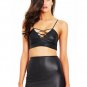 Women Tank Tops Bustier Bra Vest Crop Top Blouse Leather L