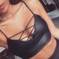 Women Tank Tops Bustier Bra Vest Crop Top Blouse Leather L