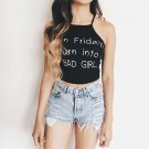 Newest Women\'s Summer Sexy  Blusas Women Backless Sleeveless Printed Tops Vest Halter Tank Tops Blo