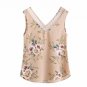 Blouse Women Floral Tank Tops Casual Flower Printing V Collar Sleeveless Vest Tank Shirt Top blusas