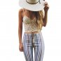 Women Boho Strap Tank Lace Bra Vest Crop Top Bralette Beach Shirt Blouse L