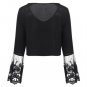 Long Sleeve Womens Boho Shirt White Lace Blouse 2017 Summer Ladies Dentelle Mesh Tops Femme Blusas F