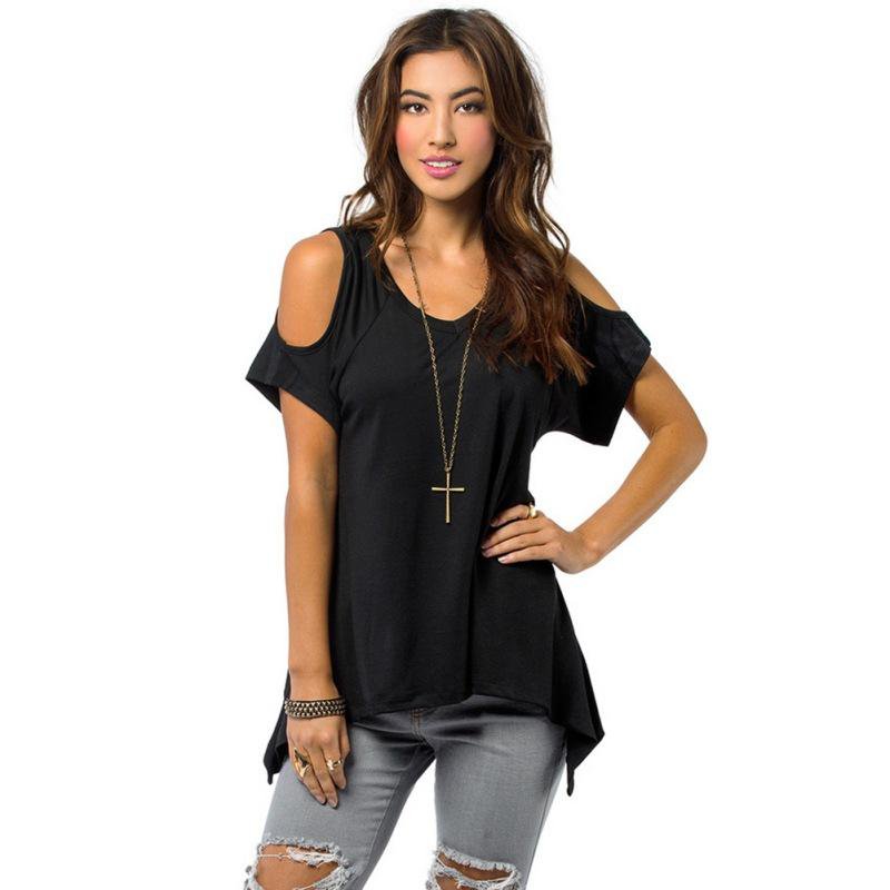 Blouses Women Off Shoulder Blouse Ladies Casual Loose Tops Soft Cotton Shirt Blusas