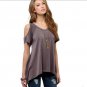 Blouses Women Off Shoulder Blouse Ladies Casual Loose Tops Soft Cotton Shirt Blusas