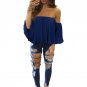 Summer Off The Shoulder Half Sleeve Crop Top Women Shirt 2017 New Beach Wear Blouse Sexy Shirts Wome