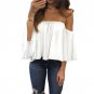 Summer Off The Shoulder Half Sleeve Crop Top Women Shirt 2017 New Beach Wear Blouse Sexy Shirts Wome