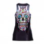 1pc New 2017 women summer 3d vests,Multi-Color Gothic Punk Clubwear T-Shirt Print Tank Top Vest Blou