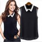 Plus size 3XL Women Chiffon Blouse Fashion Casual Patchwork Tulle Blouse Blusa Feminina Manga Curta