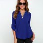 Women Summer Style Chiffon Blouses Shirts Lady Girls Casual Long Sleeve V-Neck Blusas S-6XL Plus Siz
