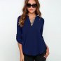 Women Summer Style Chiffon Blouses Shirts Lady Girls Casual Long Sleeve V-Neck Blusas S-6XL Plus Siz
