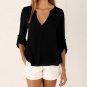 Blusas Mujer De Moda 2017 Kimono Mujer Long Sleeve Blouse V Neck Chiffon Blouse Plus Size Shirt Wome