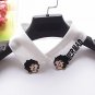 New Women\'s Fake False Half Shirt Blouse Peter Pan Detachable Collar Tie 8 Styles