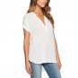Women Blouses Solid V-neck Short Sleeve Chiffon Shirts Female Loose Casual Summer Blouse