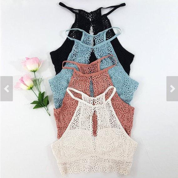Summer Sexy Womens Tank Tops Bustier Bra Lace Vest Crop Top Bralette Blouse Top