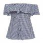 Women Blouse Summer 2017 Ruffle Off Shoulder Blusas Casual Short Sleeve Slash Neck Tops Tee Shirt Bl