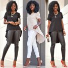 Fashion Sexy Women Summer Loose Casual Chiffon Plus Tee Shirt Blouse Tops