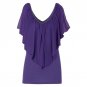 Chiffon Ladied Summer Blouses Women Ladies Loose Casual Butterfly Sleeves Shirts Wpmens Tops S-XL Ho