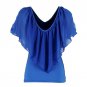 Chiffon Ladied Summer Blouses Women Ladies Loose Casual Butterfly Sleeves Shirts Wpmens Tops S-XL Ho