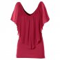 Chiffon Ladied Summer Blouses Women Ladies Loose Casual Butterfly Sleeves Shirts Wpmens Tops S-XL Ho