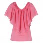 Chiffon Ladied Summer Blouses Women Ladies Loose Casual Butterfly Sleeves Shirts Wpmens Tops S-XL Ho