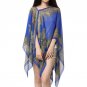 Summer 2017 Vintage Women Floral Print Cover Up Top Blouse 3/4 Sleeve Casual Beach Boho Cover Up Lon