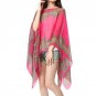 Summer 2017 Vintage Women Floral Print Cover Up Top Blouse 3/4 Sleeve Casual Beach Boho Cover Up Lon