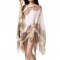 Summer 2017 Vintage Women Floral Print Cover Up Top Blouse 3/4 Sleeve Casual Beach Boho Cover Up Lon