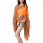 Summer 2017 Vintage Women Floral Print Cover Up Top Blouse 3/4 Sleeve Casual Beach Boho Cover Up Lon