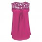 Blusas Femininas Summer Women Blouse Lace Vintage Sleeveless Crochet Casual Shirts Tops Plus Size 4X