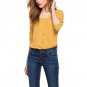2017 Trendy Green Chiffon Blouse Spring Summer Style Women Ladies Round Neck Back Hollow Blouse