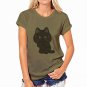 CDJLFH 2017 Summer Women Short Sleeve Blouse Cats Want To Eat Fish Print Tops Shirt Color 8 Pattern 