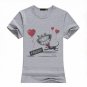CDJLFH 2017 Summer Women Short Sleeve Blouse Cats Want To Eat Fish Print Tops Shirt Color 8 Pattern 