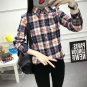 3XL Plus Size Women Tops New Spring 2017 Female Lapel Full Cotton Plaid Shirt Long Sleeve Big Size S