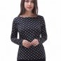 New 2017 Women Wave Point Chiffon Shirt European And American Round Neck Long Sleeve Turtleneck Blou