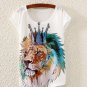 Multi-Style Print Casual Women Short Sleeve Loose Casual Shirt Tops Blouse