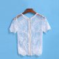 2017 New Womens Black White Blouse Shirts Tops Sexy Lace Beach Casual Crochet Zipper Back Mesh Boho 