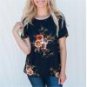 2017 Summer Women Blouse Floral Short Sleeve Soft Chiffon Loose Casual Tops