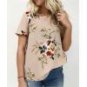 2017 Summer Women Blouse Floral Short Sleeve Soft Chiffon Loose Casual Tops