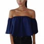 Summer Blouse Shirts Women Half Sleeve Slash Neck Soild Shirt Strapless Off Shoulder Blouses Ladies 