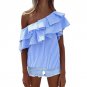 Off Shoulder Summer Tops For Women 2017 Ruffle Blouse Femme Elegant Office Shirt Boho Blusas Body Mu